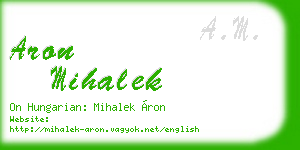 aron mihalek business card